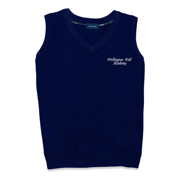 Embroidered Adult Unisex V-Neck Sweater Vest Thumbnail